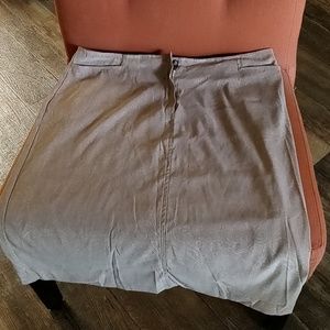 Suede medium length shirt